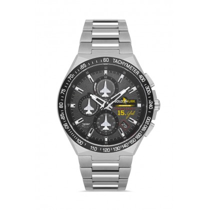 SOLOTÜRK 15. YIL CHRONOGRAPH ÇELİK SİYAH